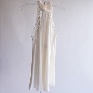 LULU’S Elegant White Sleeveless Dress